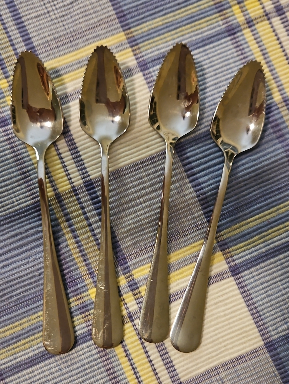 Stainless Steel Grapefruit Spoons - Set of 4
